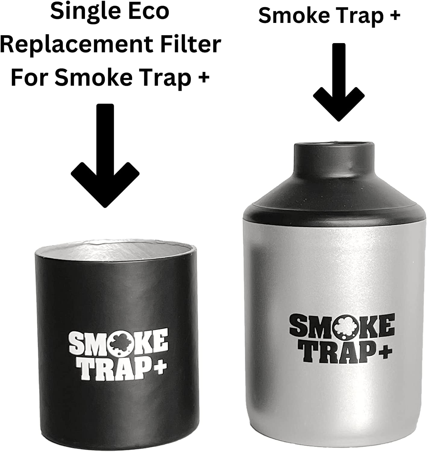 Smoke Trap 2.0 - Personal Air Filter (Sploof) - Smoke Filter with  Replaceable Filter - 300+ Uses (Silver)