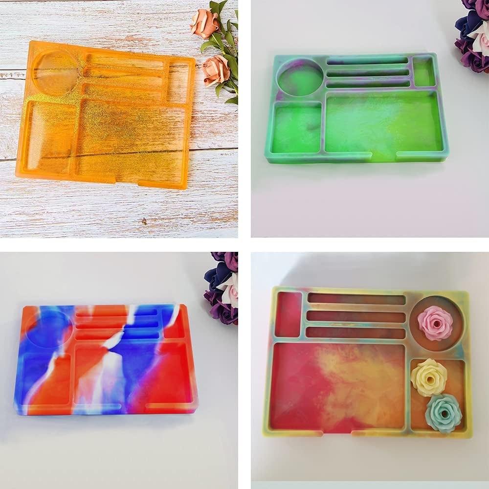 Rolling Tray Mold Resin, Square Resin Mold, Multi Silicone Molds